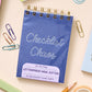 Funny handmade notebook for to-do lists and chaotic planning.