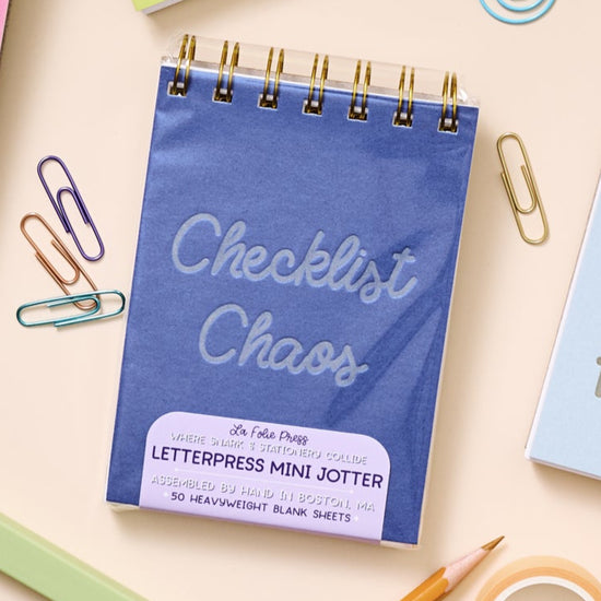 Funny handmade notebook for to-do lists and chaotic planning.