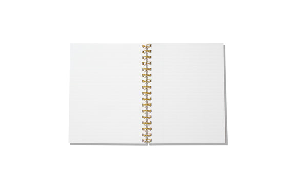 Open journal with lined, extra smooth, bleed-resistant pages.