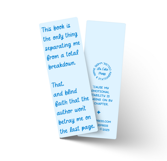 Total Breakdown Funny Glossy Bookmark