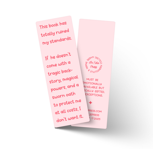 Tragic Backstory Funny Romantasy Glossy Bookmark