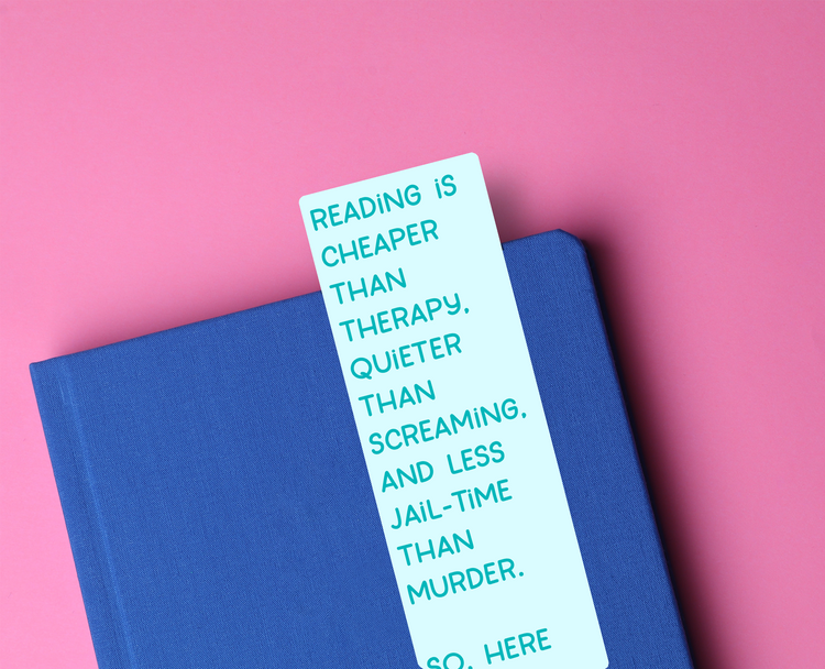 Cheaper Than Therapy Funny Glossy Bookmark