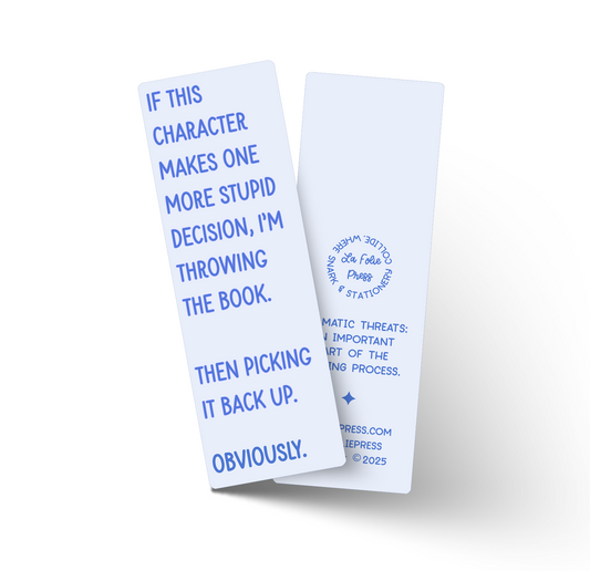 Throwing The Book Funny Glossy Bookmark