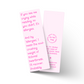 It's Allergies Romance Read Funny Glossy Bookmark