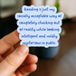 Mildly Mysterious In Public 3" Vinyl Sticker
