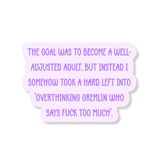 Overthinking Gremlin 3" Vinyl Sticker